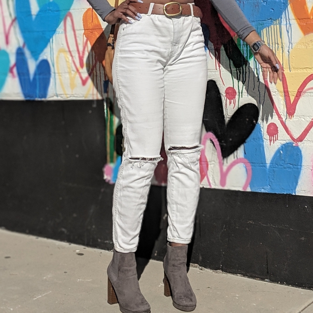 ROLL∆'s WEST COAST white jeans